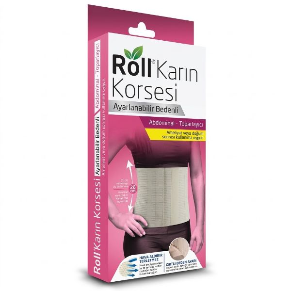 Roll Karın Korsesi Ayarlanabilir Bedenli